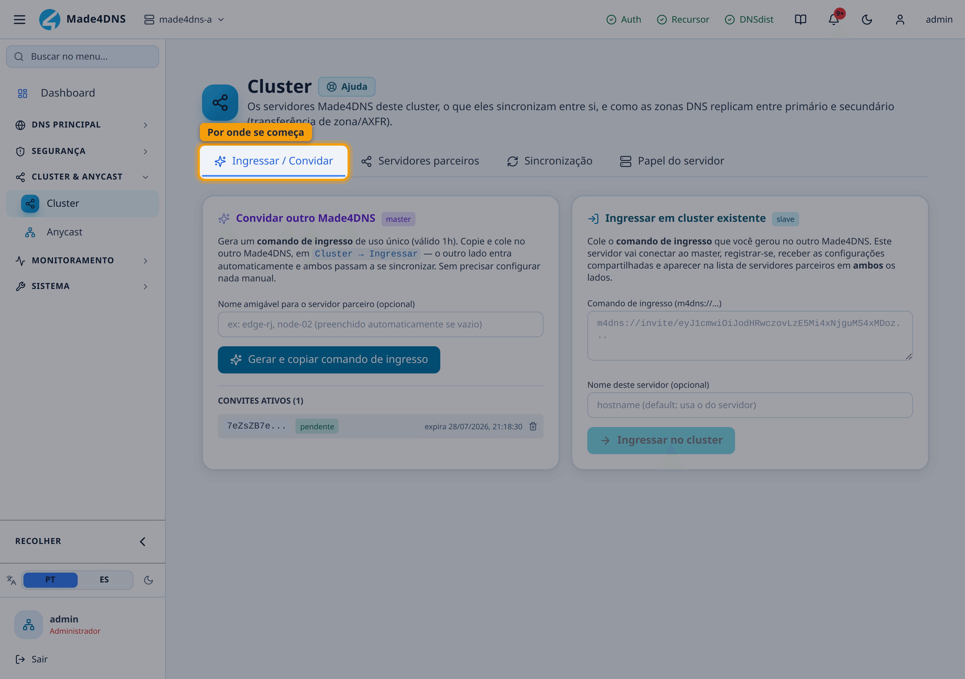 Cluster & Anycast → Cluster